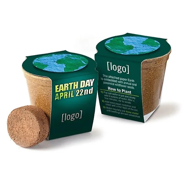 Mini planting kit, cardstock wrap with plantable medallion.... from ASI 40646 Bloomin Promotions / Bloomin' Promotions™