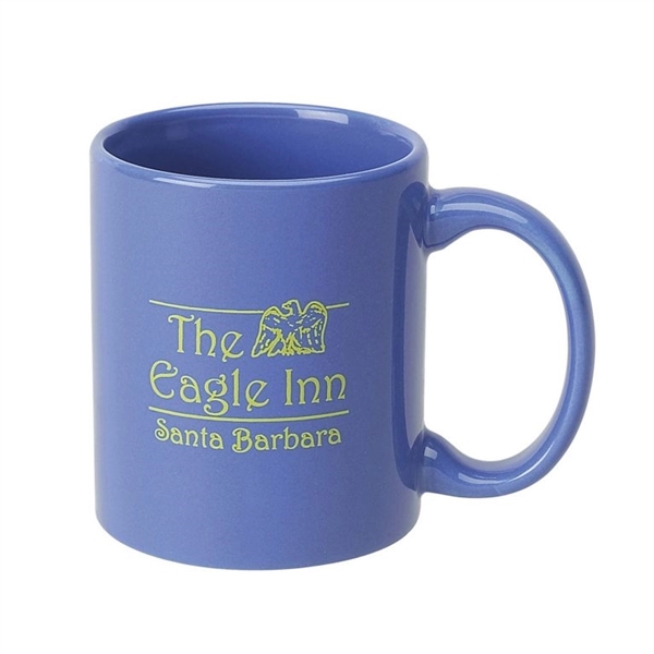 11 ounce colored ceramic mug with C-shaped handle in assorted colors.... from ASI 39820 Opusline (Benmex) / Opus Line