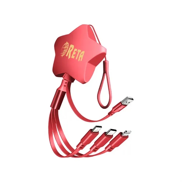 Start Shaped 3-in-1 Retractable Charging Cable... from ASI 31517 Admart Products / Admart Line