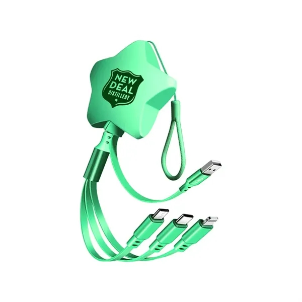 Start Shaped 3-in-1 Retractable Charging Cable... from ASI 31517 Admart Products / Admart Line