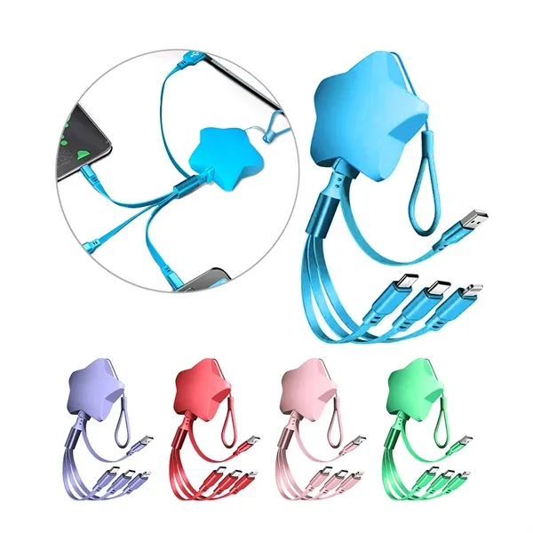 Start Shaped 3-in-1 Retractable Charging Cable... from ASI 31517 Admart Products / Admart Line