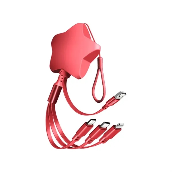 Start Shaped 3-in-1 Retractable Charging Cable... from ASI 31517 Admart Products / Admart Line