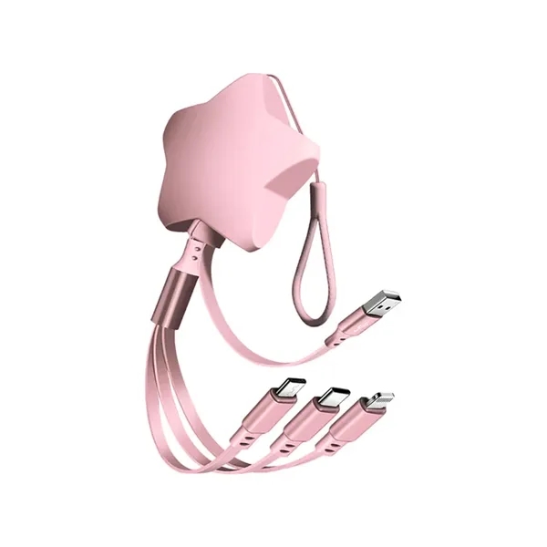Start Shaped 3-in-1 Retractable Charging Cable... from ASI 31517 Admart Products / Admart Line