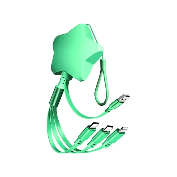 Start Shaped 3-in-1 Retractable Charging Cable... from ASI 31517 Admart Products / Admart Line