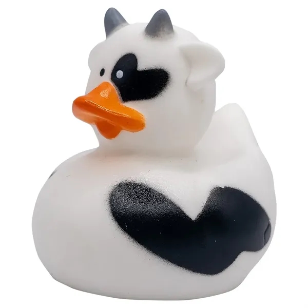 2" x 2.25" mini cow shaped rubber duck.... from ASI 34415 Alpi International LTD