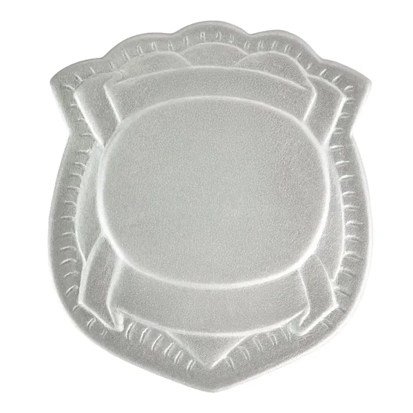 2.75" x 3.25" badge shaped stress reliever made of polyurethane foam.... from ASI 34415 Alpi International LTD