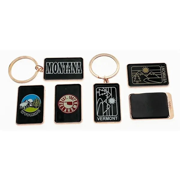 Rose Gold Rectangle Magnet - Padprint... from ASI 40610 Perry Blackburne Inc