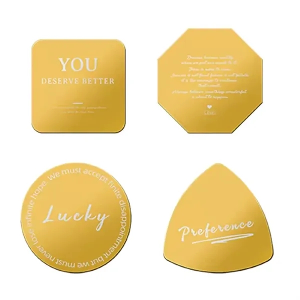 Gold stainless steel with EVA base coaster plus laser engraving on... from ASI 37218 Athena Promo (tm)