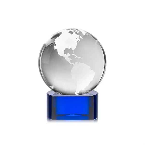 Optical crystal globe award mounted on a paragon clear optical base... from ASI 84592 St Regis Group / St Regis