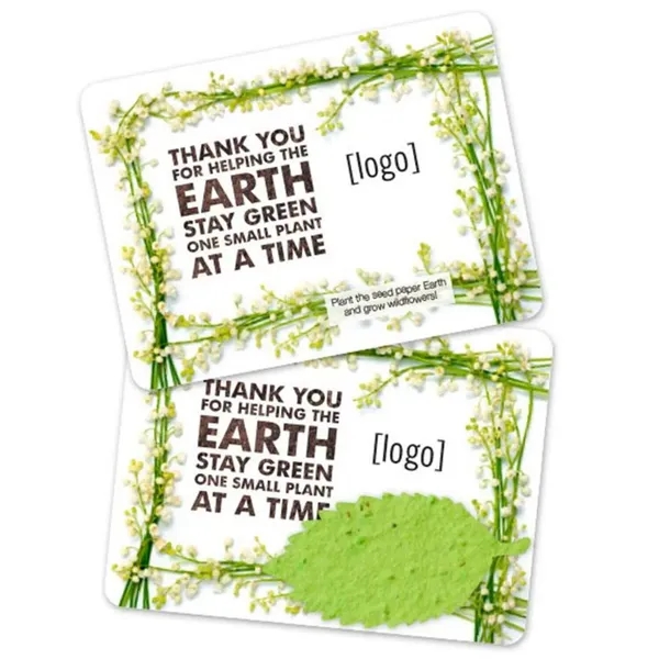 Gift pack features a recycled info card and plantable piece of... from ASI 40646 Bloomin Promotions / Bloomin' Promotions™