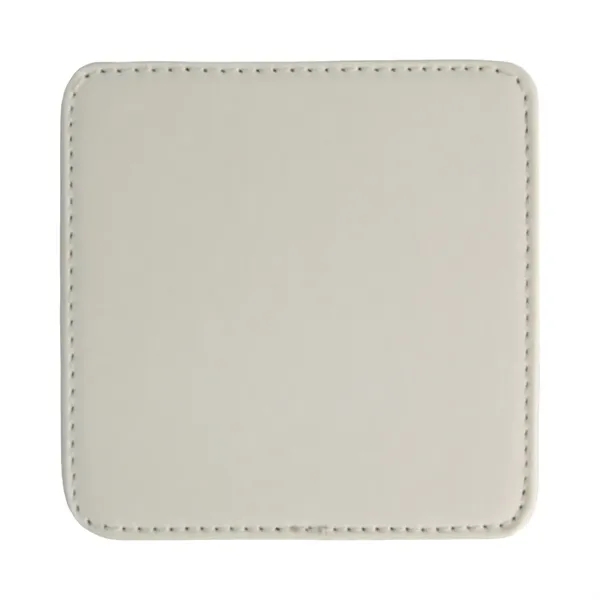 3.69" x 3.69" square shaped coaster made with faux leather.... from ASI 34415 Alpi International LTD