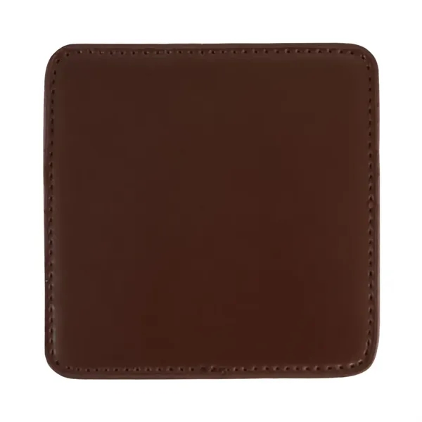 3.69" x 3.69" square shaped coaster made with faux leather.... from ASI 34415 Alpi International LTD