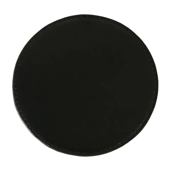 4" round coaster with faux leather look.... from ASI 34415 Alpi International LTD
