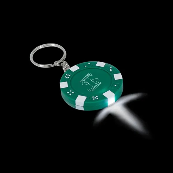 Casino poker chip flashlight keychain.... from ASI 31517 Admart Products / Admart Line