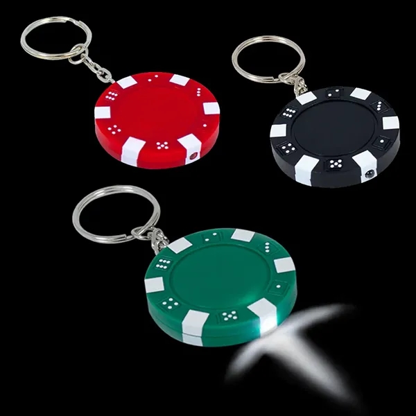 Casino poker chip flashlight keychain.... from ASI 31517 Admart Products / Admart Line