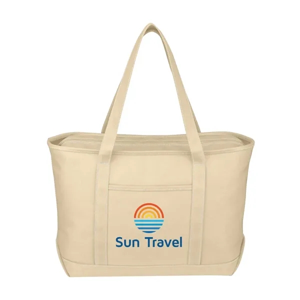 24" x 14" x 7" cotton canvas tote bag with outside... from ASI 63549 Jornik Manufacturing Corp