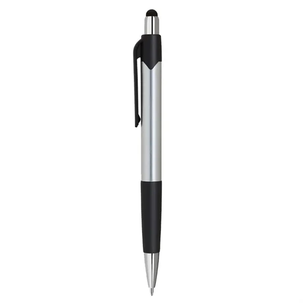 Plastic click action ballpoint pen with soft touch stylus.... from ASI 31517 Admart Products / Admart Line
