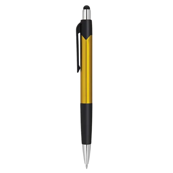 Plastic click action ballpoint pen with soft touch stylus.... from ASI 31517 Admart Products / Admart Line