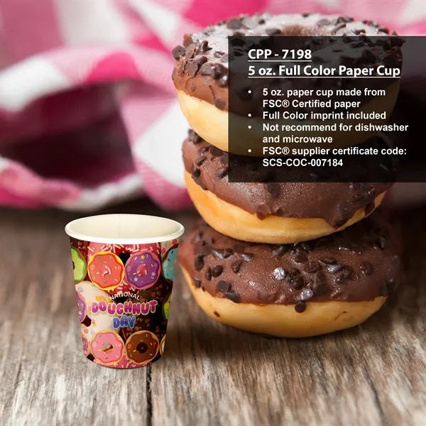 5 oz Full Color Floating Cubes Paper Cup... from ASI 30208 A P Specialties / AP Specialties