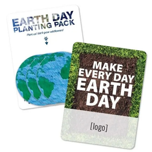 Gift pack features a recycled info card and 3 plantable Globe... from ASI 40646 Bloomin Promotions / Bloomin' Promotions™