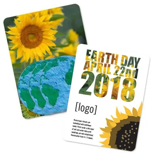 Gift pack features a recycled info card and 3 plantable Globe... from ASI 40646 Bloomin Promotions / Bloomin' Promotions™