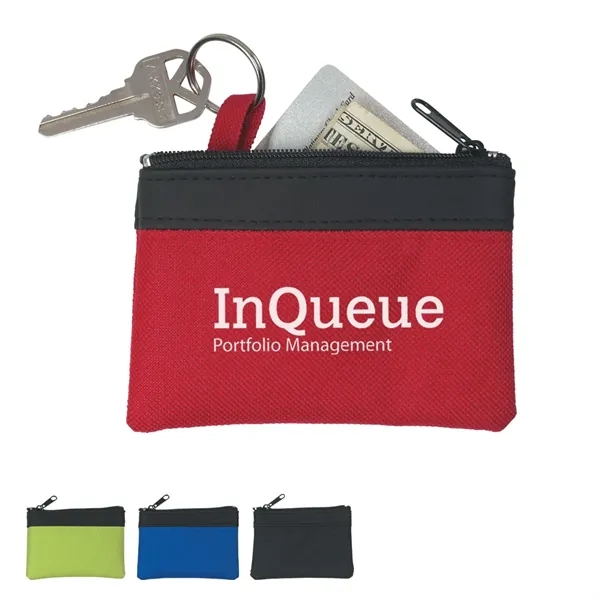 Zippered coin pouch made of combo: PVC and 600 Denier polyester.... from ASI 61125 Hit Promotional Products / Hit®