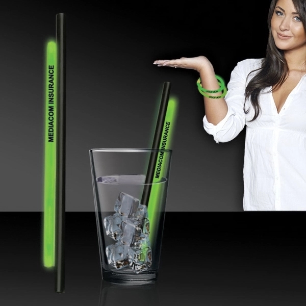 2-in-1 glow straw that converts into a glow bracelet.... from ASI 42016 Brighter Promotions Inc / Chemical Light™