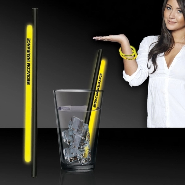 2-in-1 glow straw that converts into a glow bracelet.... from ASI 42016 Brighter Promotions Inc / Chemical Light™