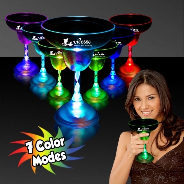 10 oz Light up flashing multicolor LED Glow Drinking Bar margarita... from ASI 42016 Brighter Promotions Inc / Chemical Light™