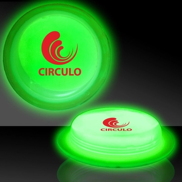 3" circle shaped self-adhering glow badge.... from ASI 42016 Brighter Promotions Inc / Chemical Light™