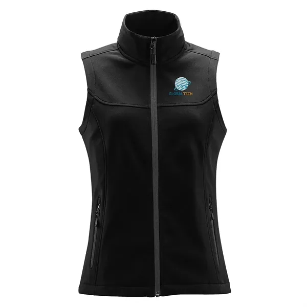 Women's softshell vest with a water-repellent finish, zippered hand pockets, adjustable... from ASI 61125 Hit Promotional Products / Hit®