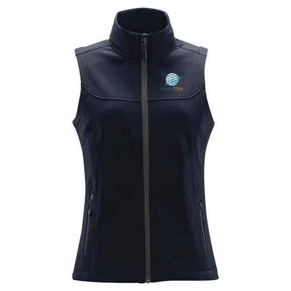Women's softshell vest with a water-repellent finish, zippered hand pockets, adjustable... from ASI 61125 Hit Promotional Products / Hit®