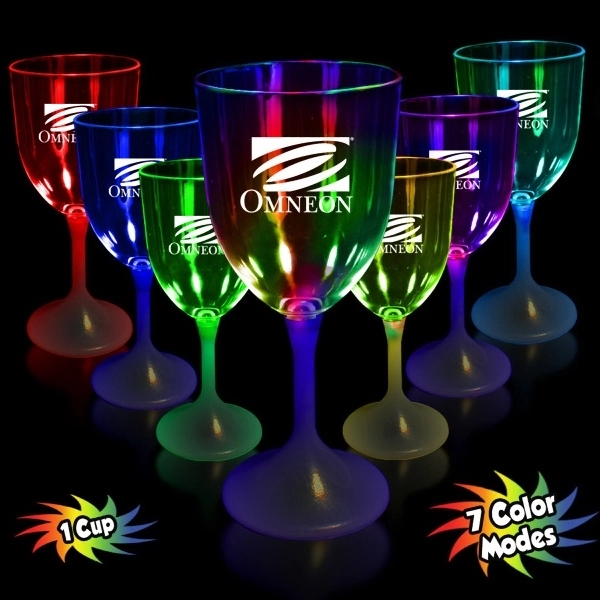10 oz. clear acrylic wine glass with clear top, white base... from ASI 42016 Brighter Promotions Inc / Chemical Light™