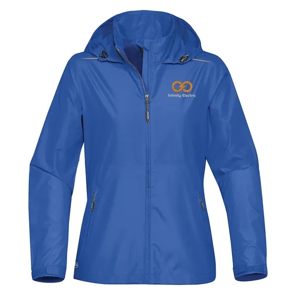 Women's jacket with an adjustable hood and cuffs, a mesh-lined vent,... from ASI 61125 Hit Promotional Products / Hit®
