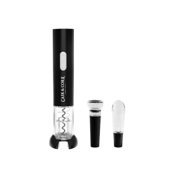 Wine kit featuring an electric opener, pourer and stopper.... from ASI 61125 Hit Promotional Products / Hit®
