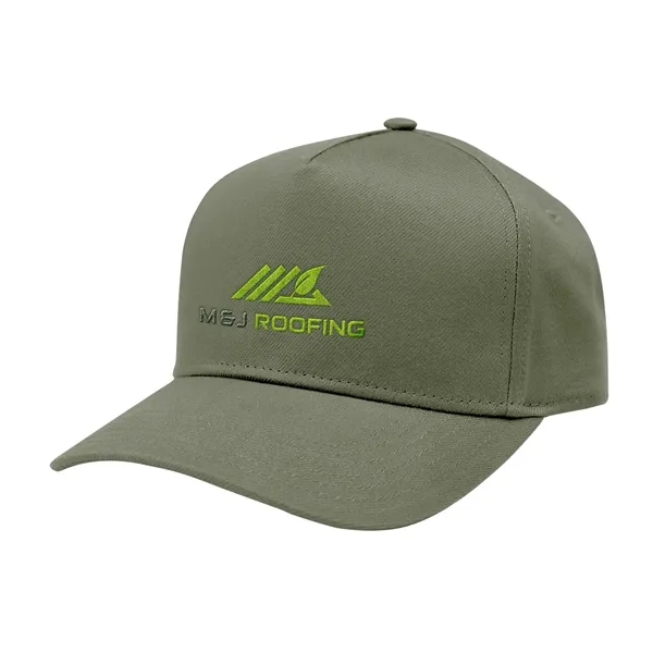 5 panel cotton/Tencel fabric cap with recycled plastic snap tab closure.... from ASI 61125 Hit Promotional Products / Hit®