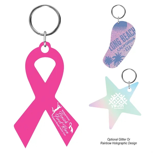 5" custom shaped acrylic key tag with split ring attachment.... from ASI 61125 Hit Promotional Products / Hit®