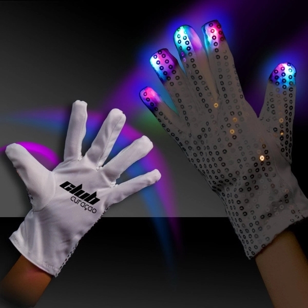 Sequined rock star glove with flashing LED lights.... from ASI 42016 Brighter Promotions Inc / Chemical Light™