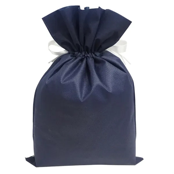 Non-woven drawstring festival pouch bag plus 1C1P silkscreen imprint plus standard... from ASI 37218 Athena Promo (tm)