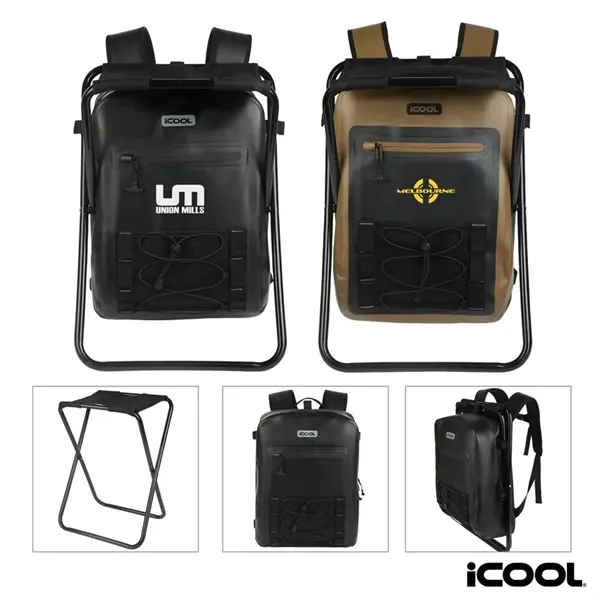 iCOOL® Teton Waterproof 20L Laptop Backpack Chair... from ASI 67866 Logomark/Valumark
