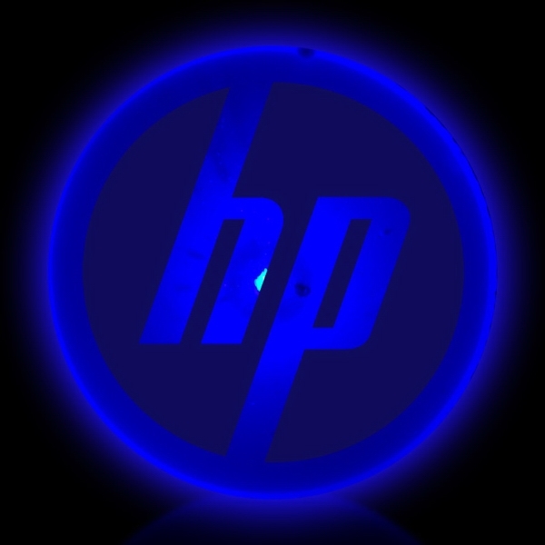 Circle shaped flashing LED light-up button with tie-tac butterfly backing.... from ASI 42016 Brighter Promotions Inc / Chemical Light™