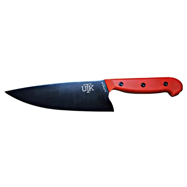 Chef knife includes an 7.5 inch black PVD coated blade and... from ASI 93130 Utica Cutlery Co/Kutmaster 400 Line / Utica