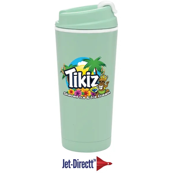 20 oz. travel tumbler made with double-wall stainless steel exterior for... from ASI 71920 Moderne Glass Company Inc / Glass America®