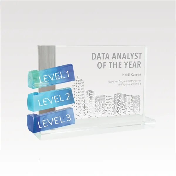 Clearly an exceptional perpetual award crafted in optical crystal with alluring... from ASI 93986 Visions/Awardcraft