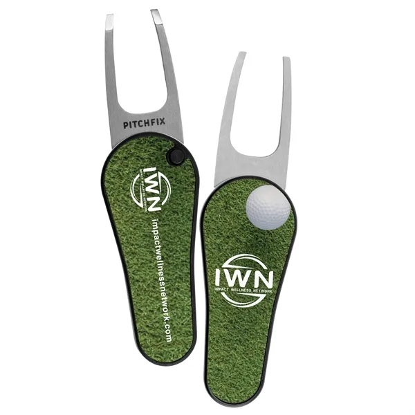 ABS plastic and stainless steel divot tool with two-sided imprint.... from ASI 52263 EMT
