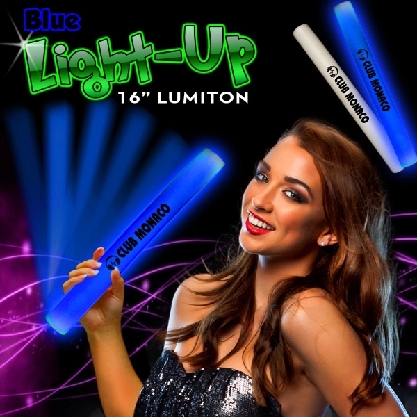 16" plastic Lumiton foam batons with LED light up action and... from ASI 42016 Brighter Promotions Inc