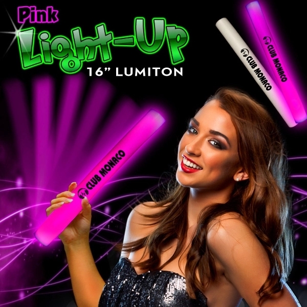 16" plastic Lumiton foam batons with LED light up action and... from ASI 42016 Brighter Promotions Inc