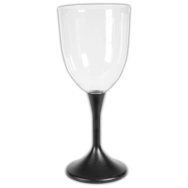 10 oz. LED lighted wine glass with clear top and black... from ASI 42016 Brighter Promotions Inc / Chemical Light™