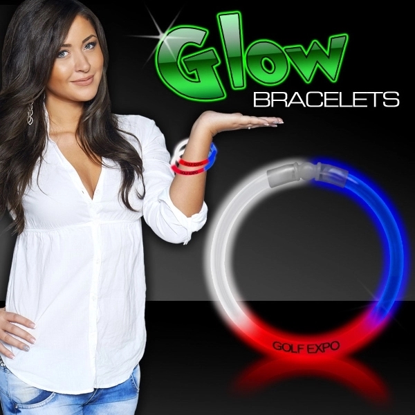 8" light-up glow bracelet with three colors; one time use only.... from ASI 42016 Brighter Promotions Inc / Chemical Light™ Liquid Light