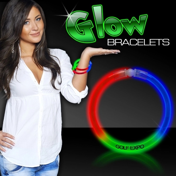 8" light-up glow bracelet with three colors; one time use only.... from ASI 42016 Brighter Promotions Inc / Chemical Light™ Liquid Light